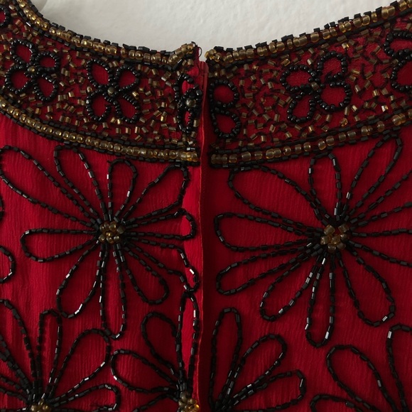 Vintage | Beaded Floral Sequin Sparkly Top - Picture 10 of 12
